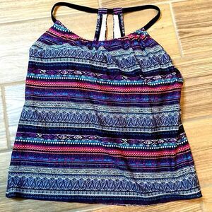 NWT- Kona Sol multicolor bandana tankini top- Size Small